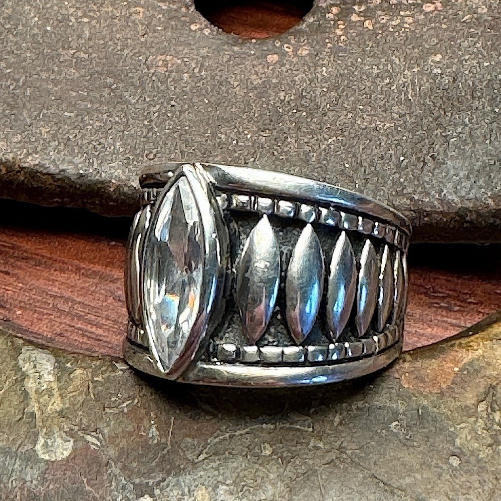 Silpada - RARE Sterling Silver Marguis CZ Ring - Picture 2 of 14